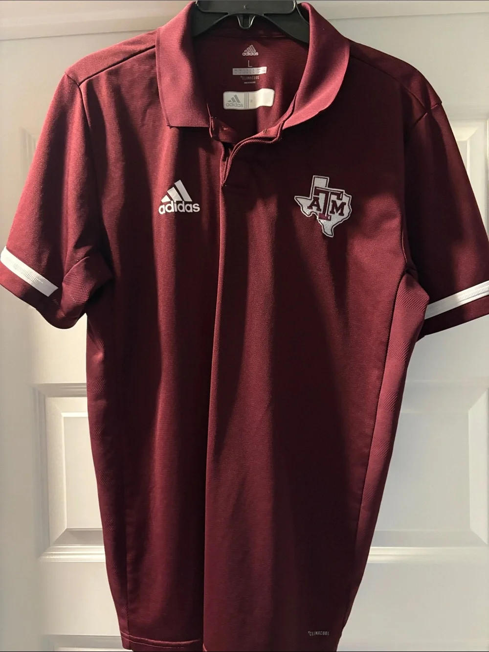 adidas Men’s Maroon Polo with Texas A&M Logo